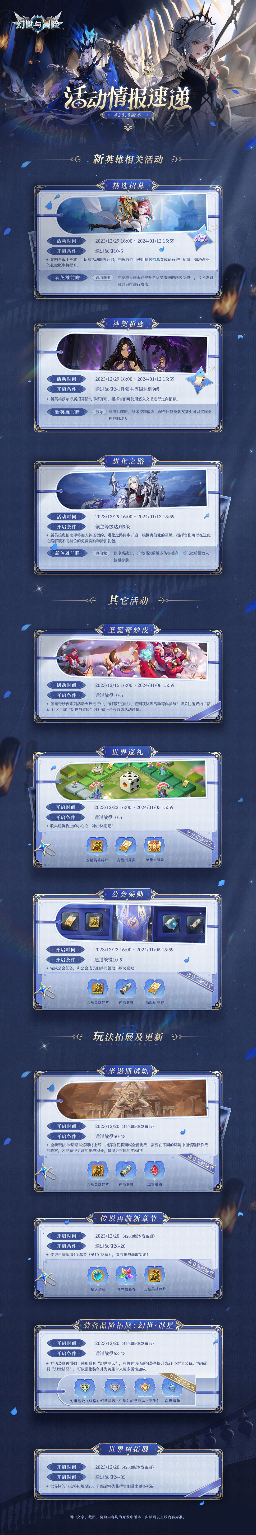 版本预告 | 奥伯龙、莎尔、娜塔莉亚即将登场，圣诞奇妙夜活动进行时！