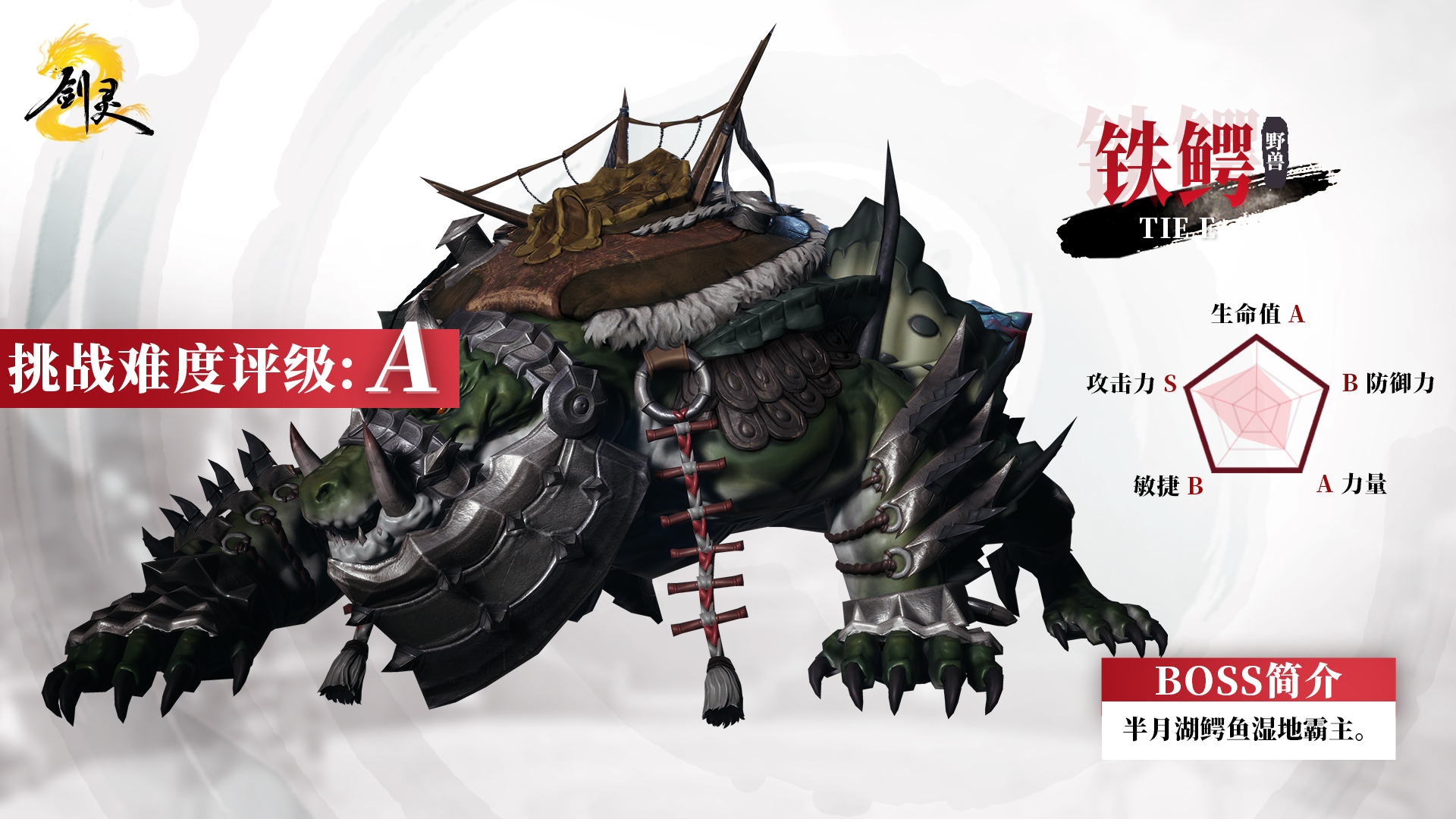剑灵2BOSS手册 | 野外BOSS系列之铁颚·钢鳞之主