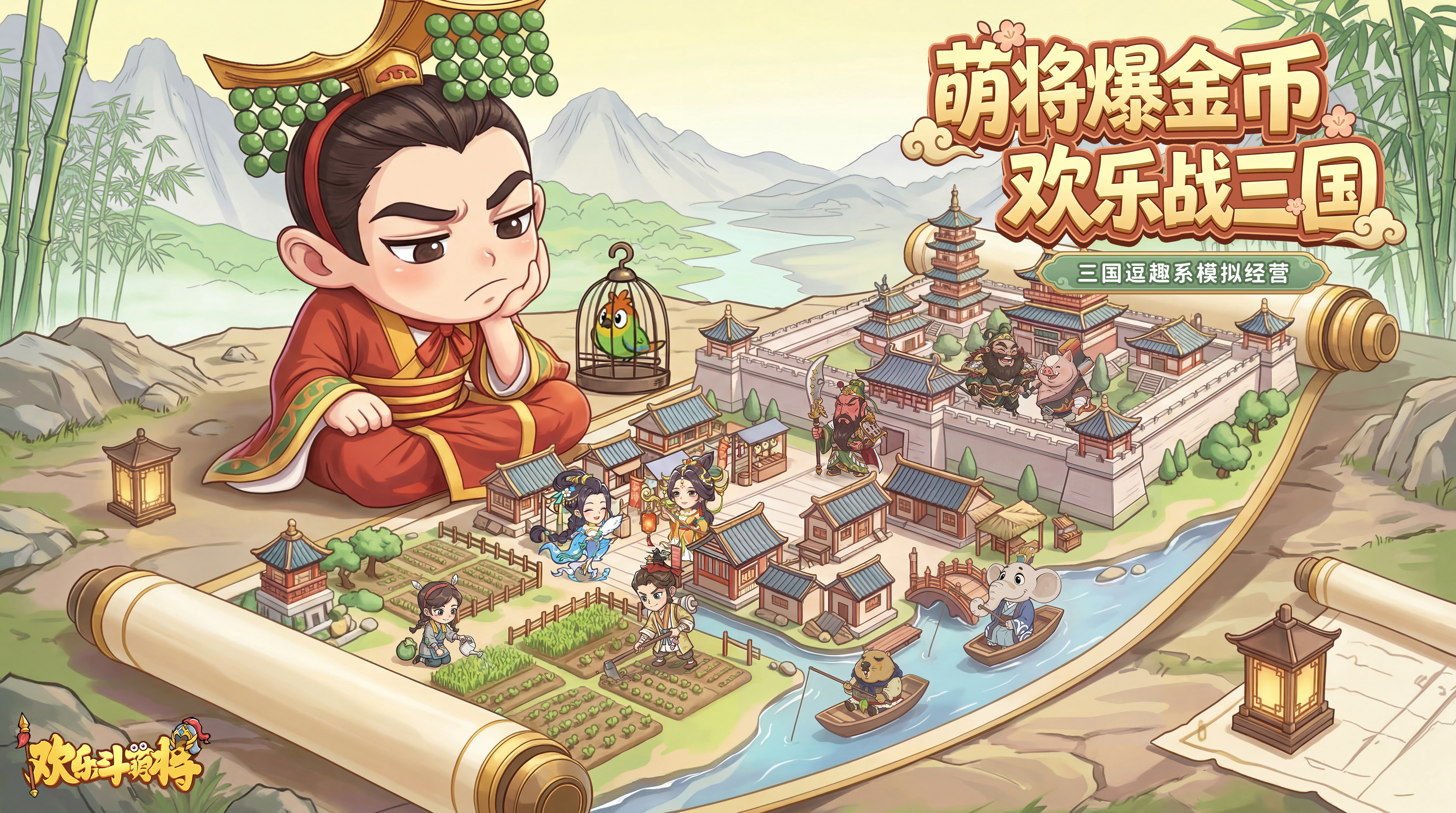 《欢乐斗萌将》今日全平台正式上线！萌将爆金币，欢乐战三国！