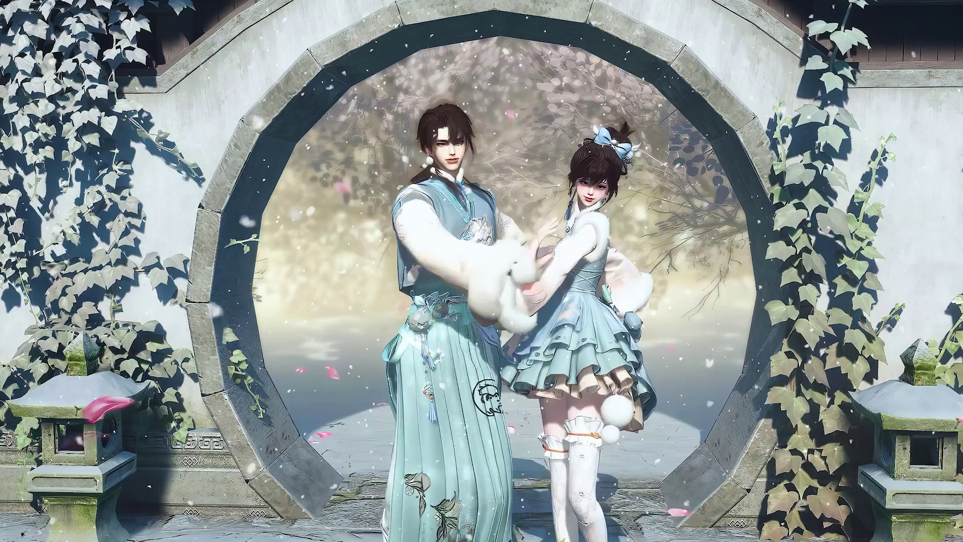 浪漫的不是雪，而是你在我身边