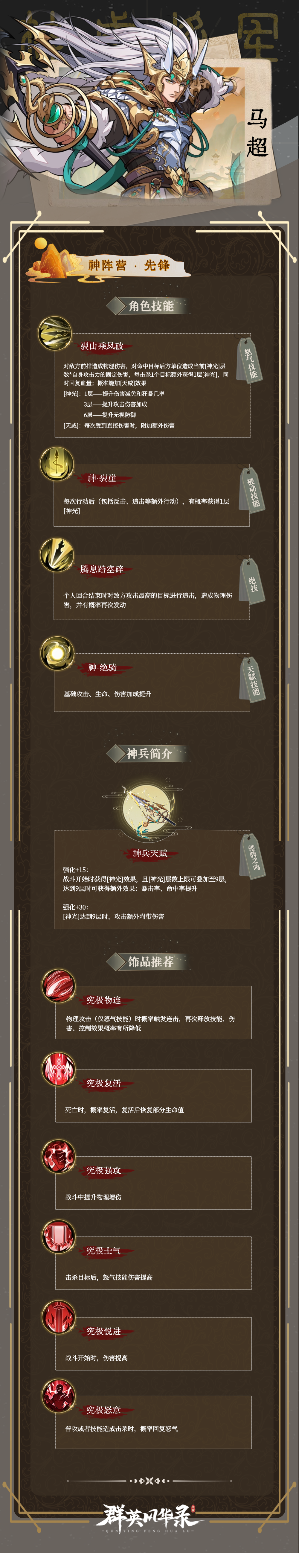 《群英风华录》武将介绍—马超