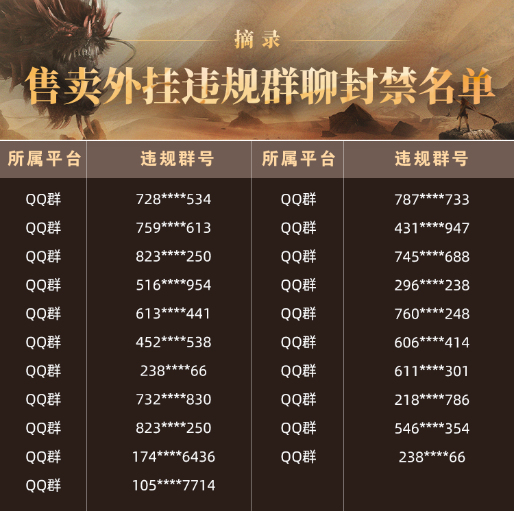 《妄想山海》外挂打击进度阶段性公示