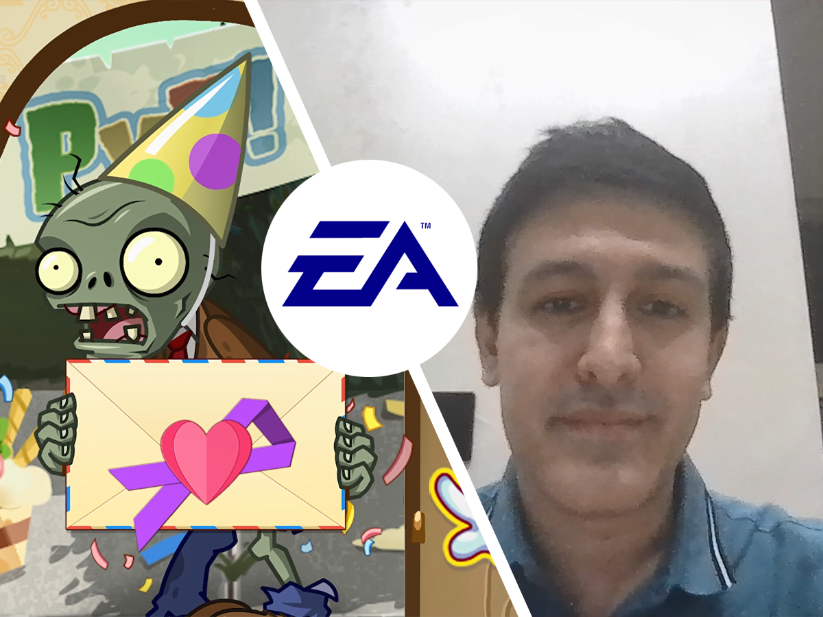 EA 亚太区产品管理与产品合作部总经理那德文（Devin Nambiar）为《植物大战僵尸2》的十一