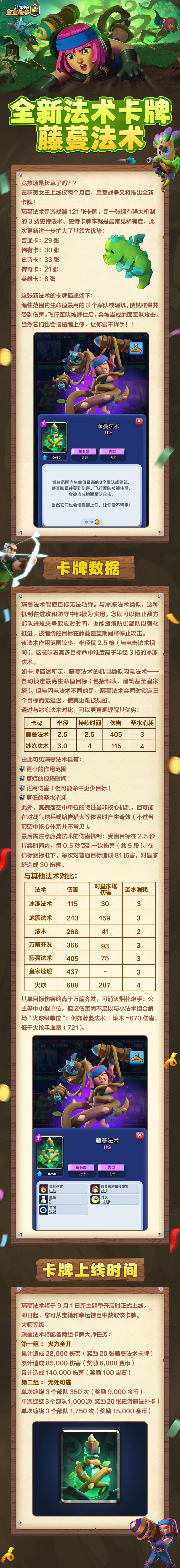 全新法术卡牌：藤蔓法术！