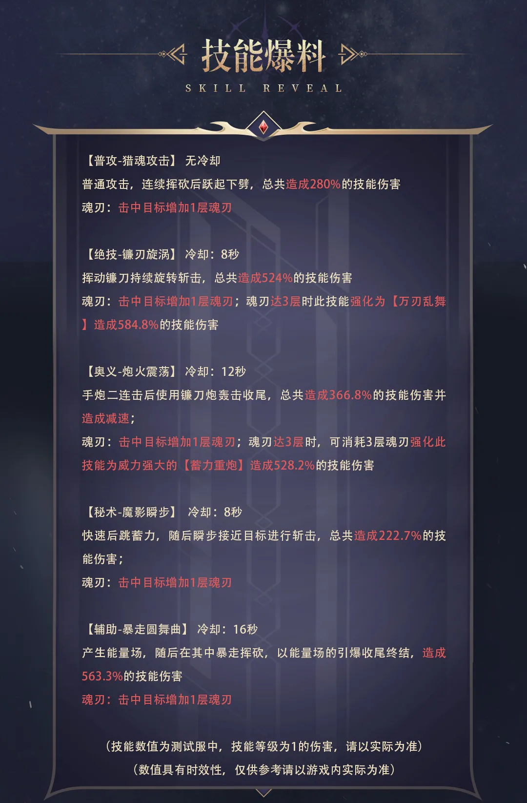 新职业登场丨镰刃司命，猎魂觉醒！三大分支技能&实战速看~精准到伤害！内含福利~