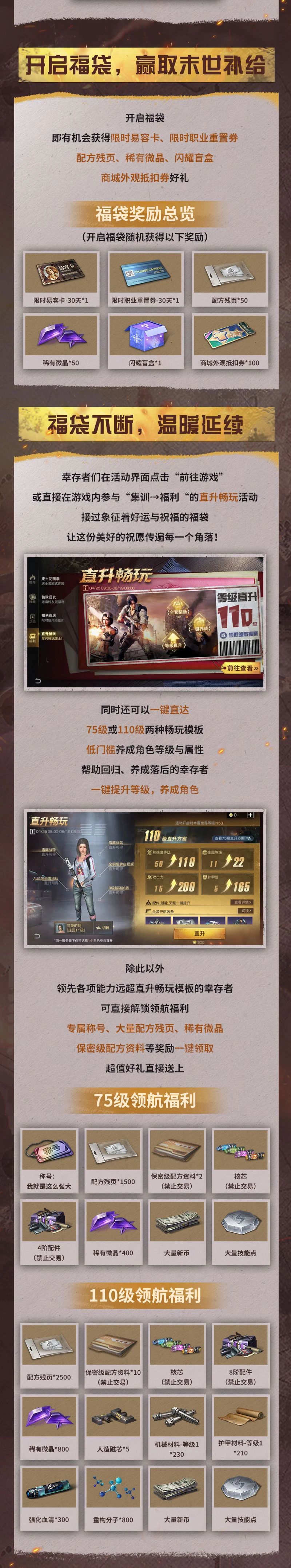 分享福袋赢职业重置券！一键直升领航末世