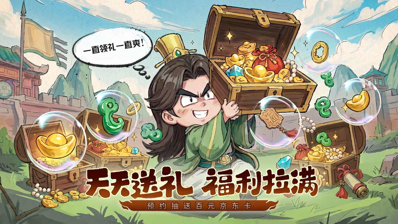 【送京东卡】9月4日躺平三国挂机手游来袭！千抽+神将免费领