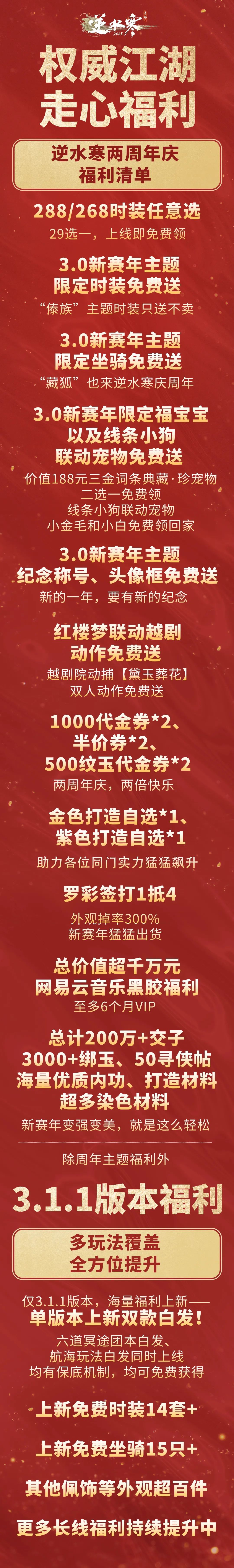 不止是288自选！两周年福利爆料
