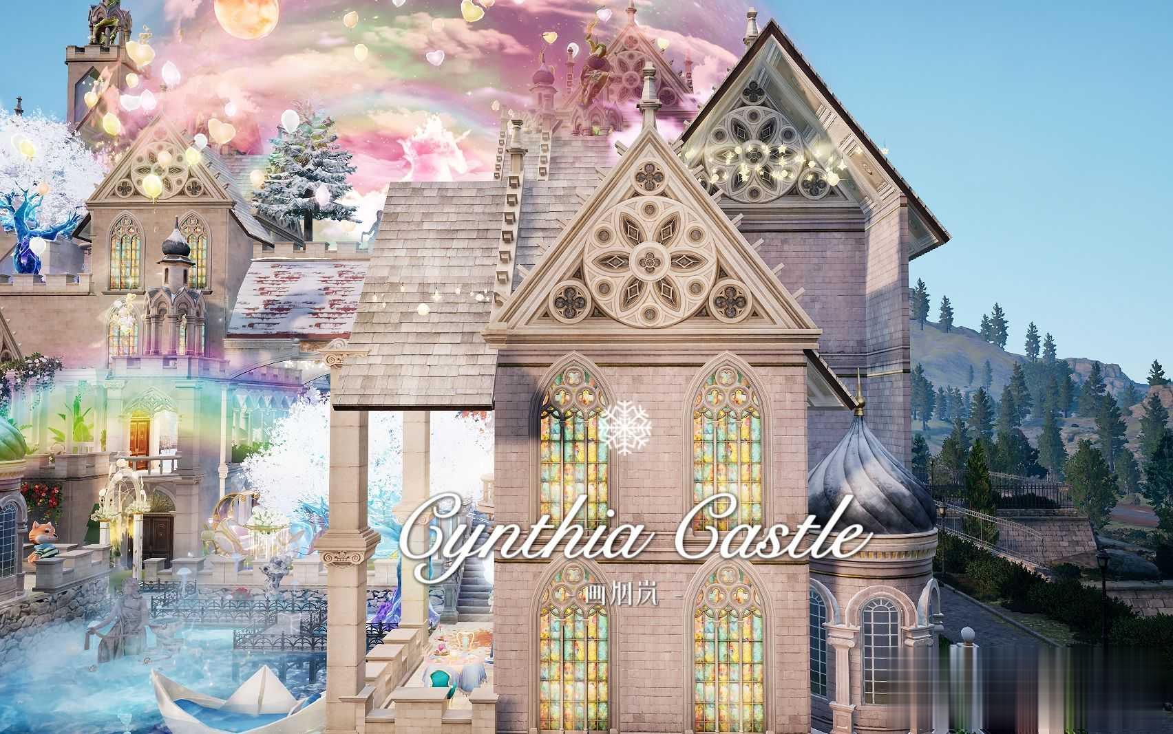 【明日之后】双人大地基冰河城堡《Cynthia Castle》外观图