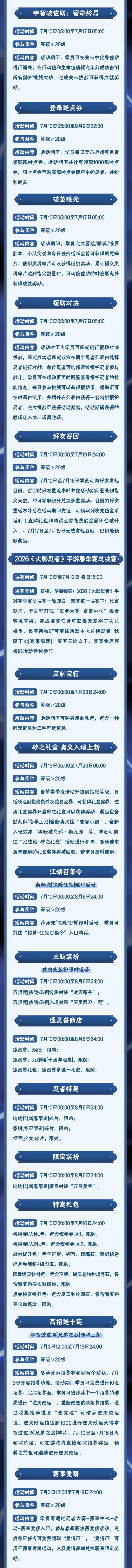 【本周公告】宇智波佐助「兄弟之战」即将登场，高招主题活动即将开启！