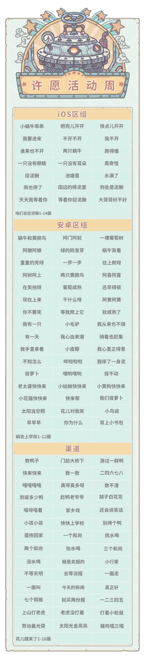 【活动轮换】3月3日活动预告，大祈愿之阵开启！