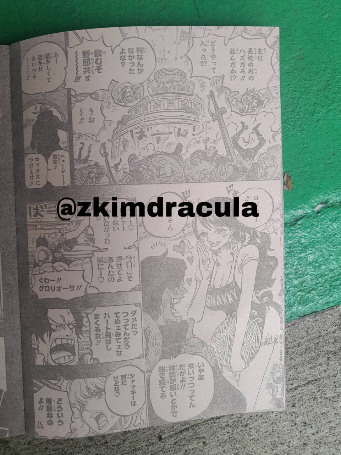 《航海王》漫画1158话：洛克斯与哈拉尔德决裂战斗，红发双胞胎诞生神之谷！