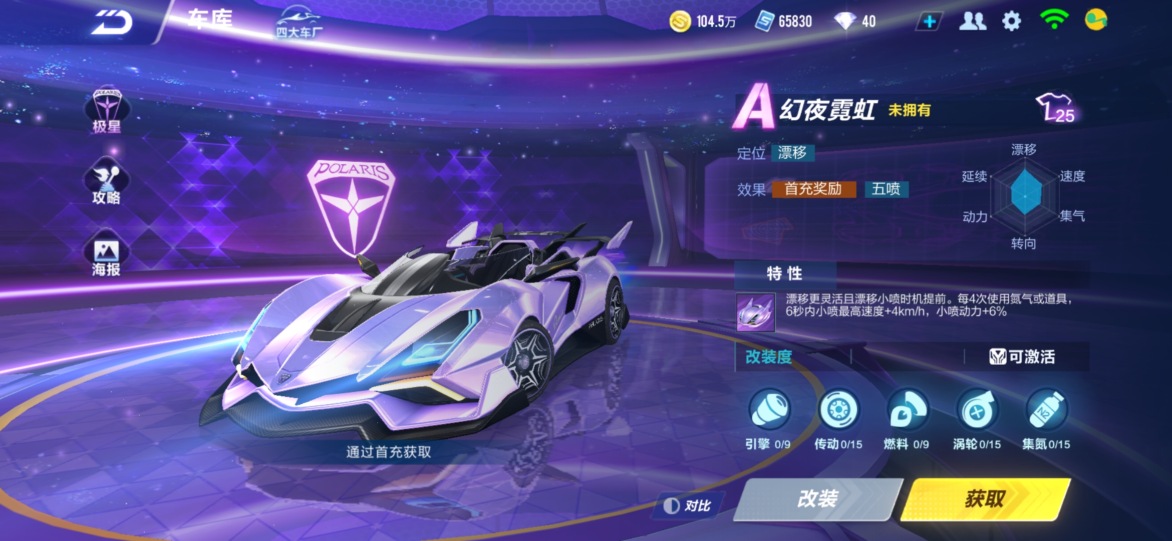 【马特车库】魅音流传 幻律星影 a车幻夜霓虹介绍 - qq飞车手游攻略