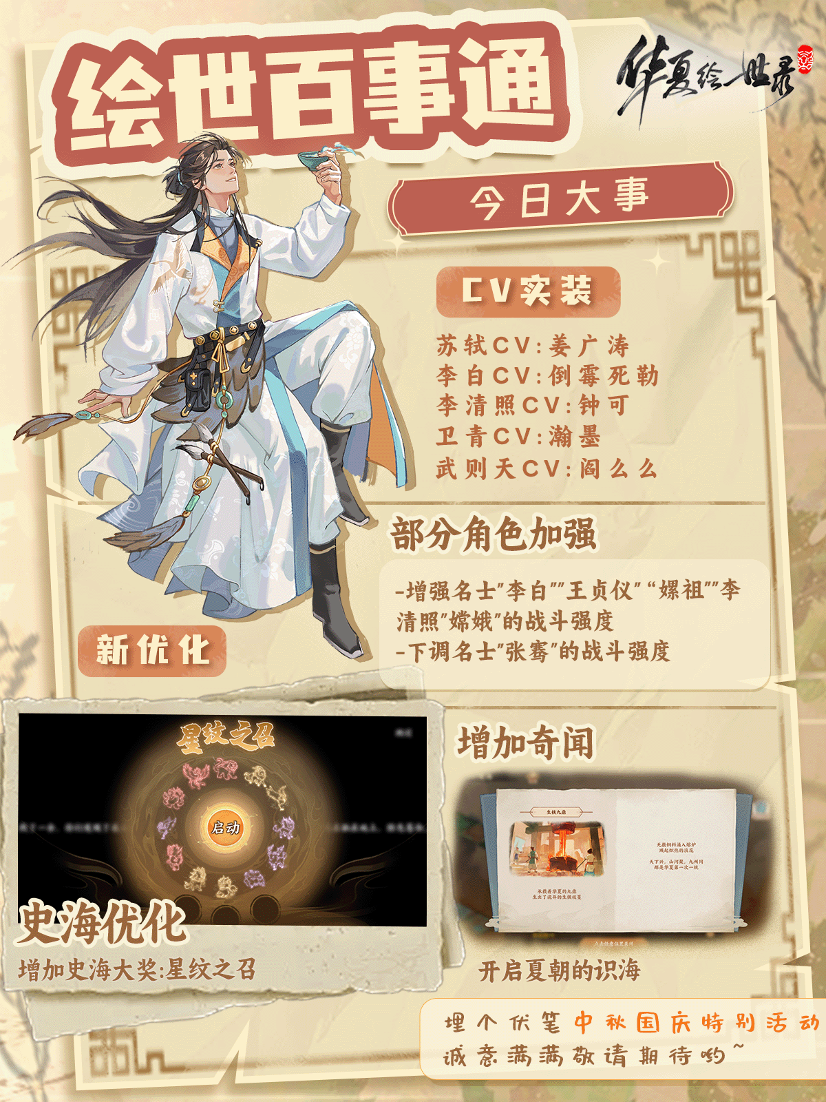 【绘世百事通】今日大事