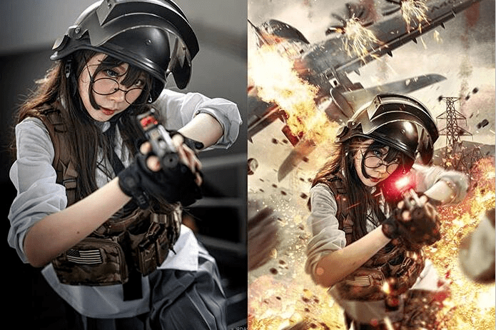 和平精英眼镜小姐姐cos大赏原来距离女神你只差一副眼镜