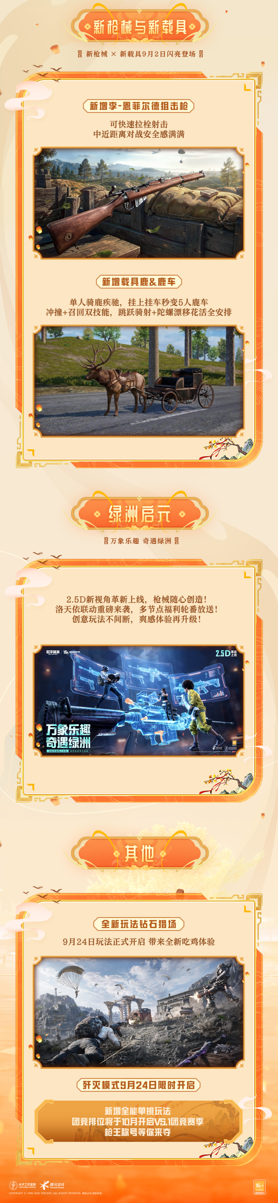 新版本导视丨金秋激战，重返龙狮，9月2日金秋再启，玩法攻略一图掌握~