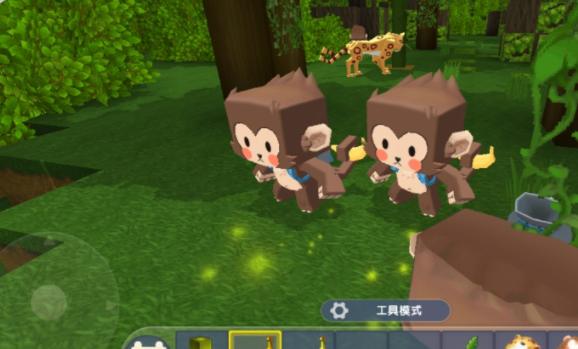 迷你世界:在雨林当中,只要一根香蕉,就可以让猴子帮你做事