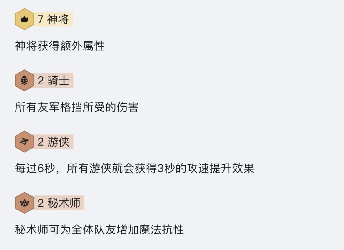【新版神将】7神将2游侠2秘术2骑士