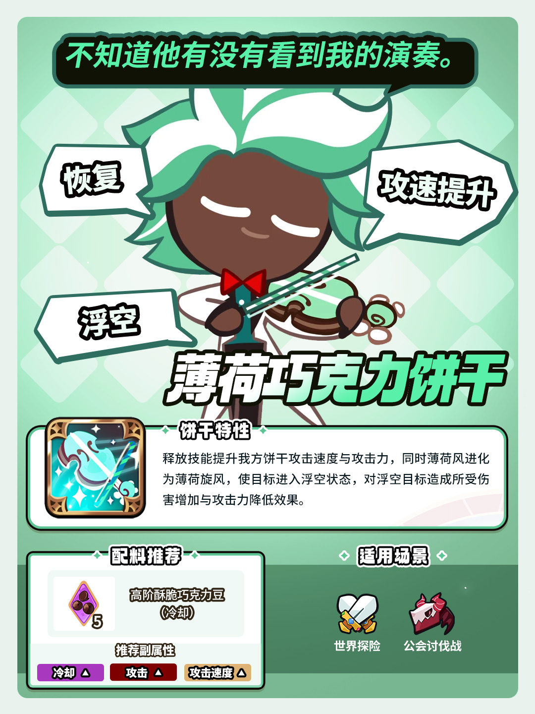 「演奏，即将开始。」 薄荷巧克力饼干 魔法糖即将解锁 