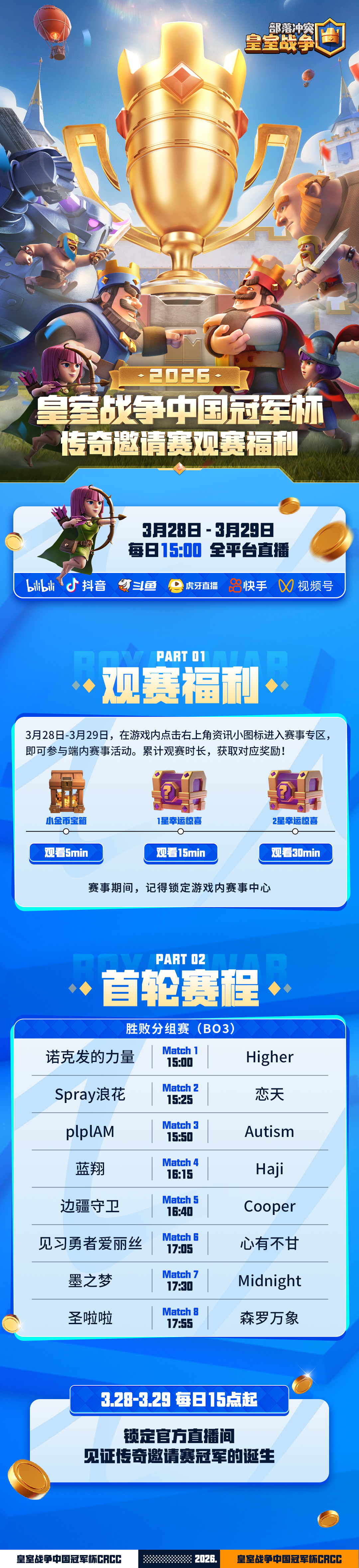皇室战争中国冠军杯！情报第二期【福利来袭】