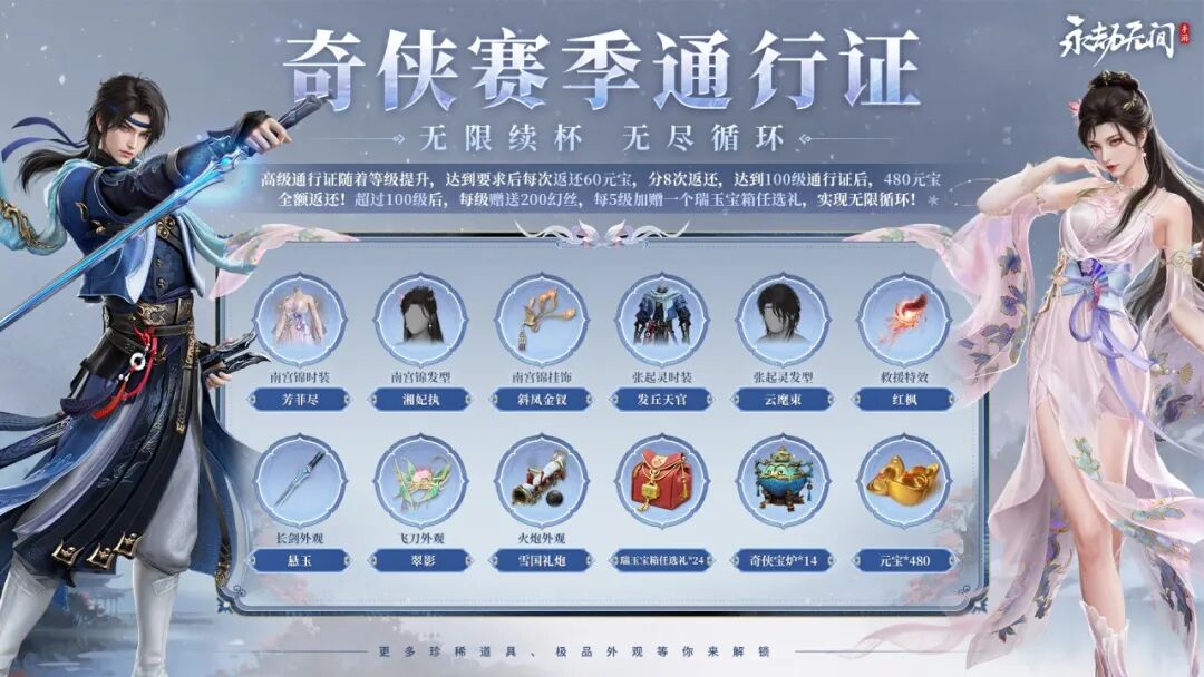 通行证爆料丨南宫锦、张起灵仗剑而行！更有殷紫萍神品发型上线，无尘、枪神品返场！