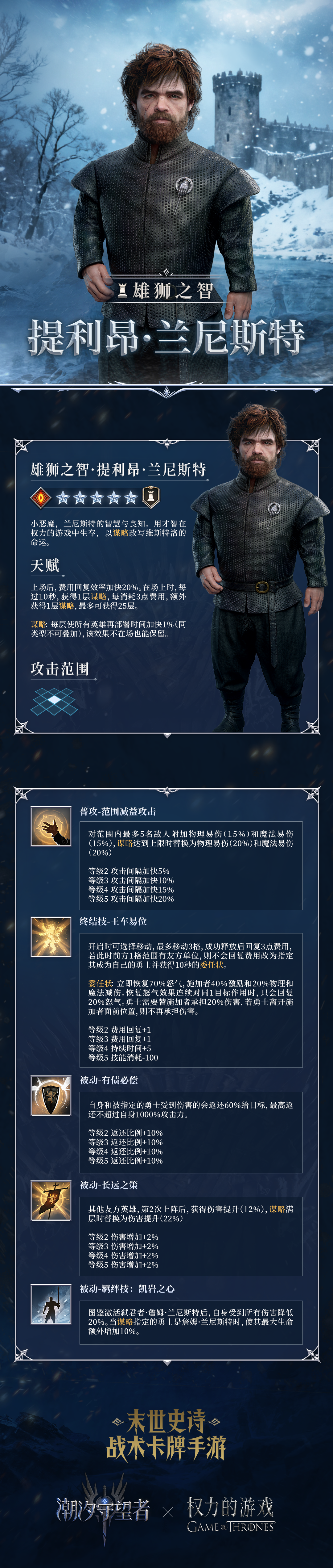 权力的游戏联动丨联动角色英雄档案