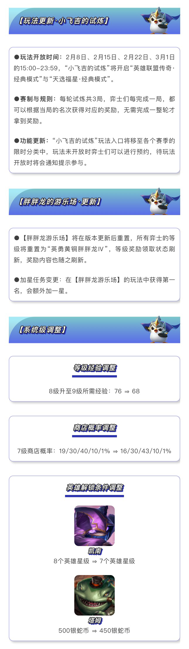 《金铲铲之战》16.4版本 2月5日更新公告