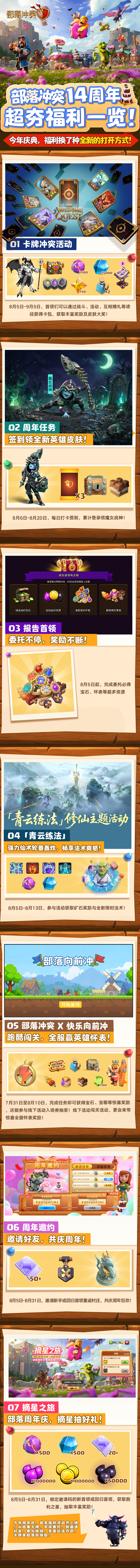 部落冲突14周年｜超夯福利一览