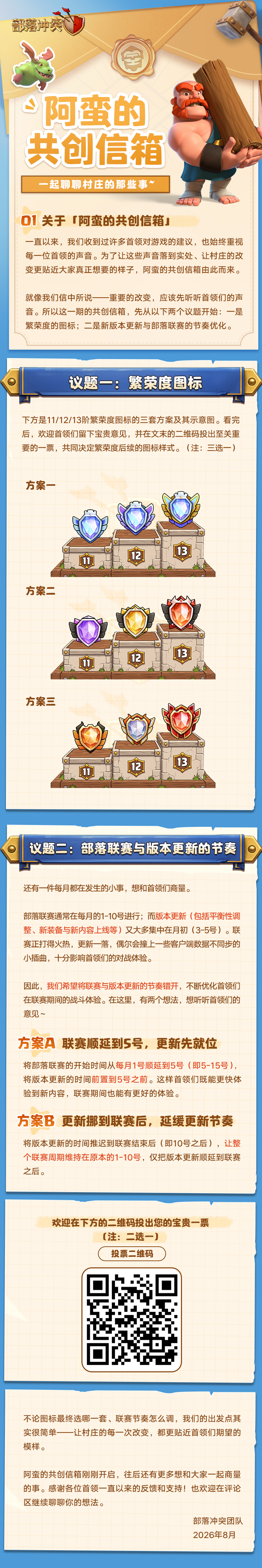 阿蛮的共创信箱｜关于繁荣度图标与版本更新节奏优化