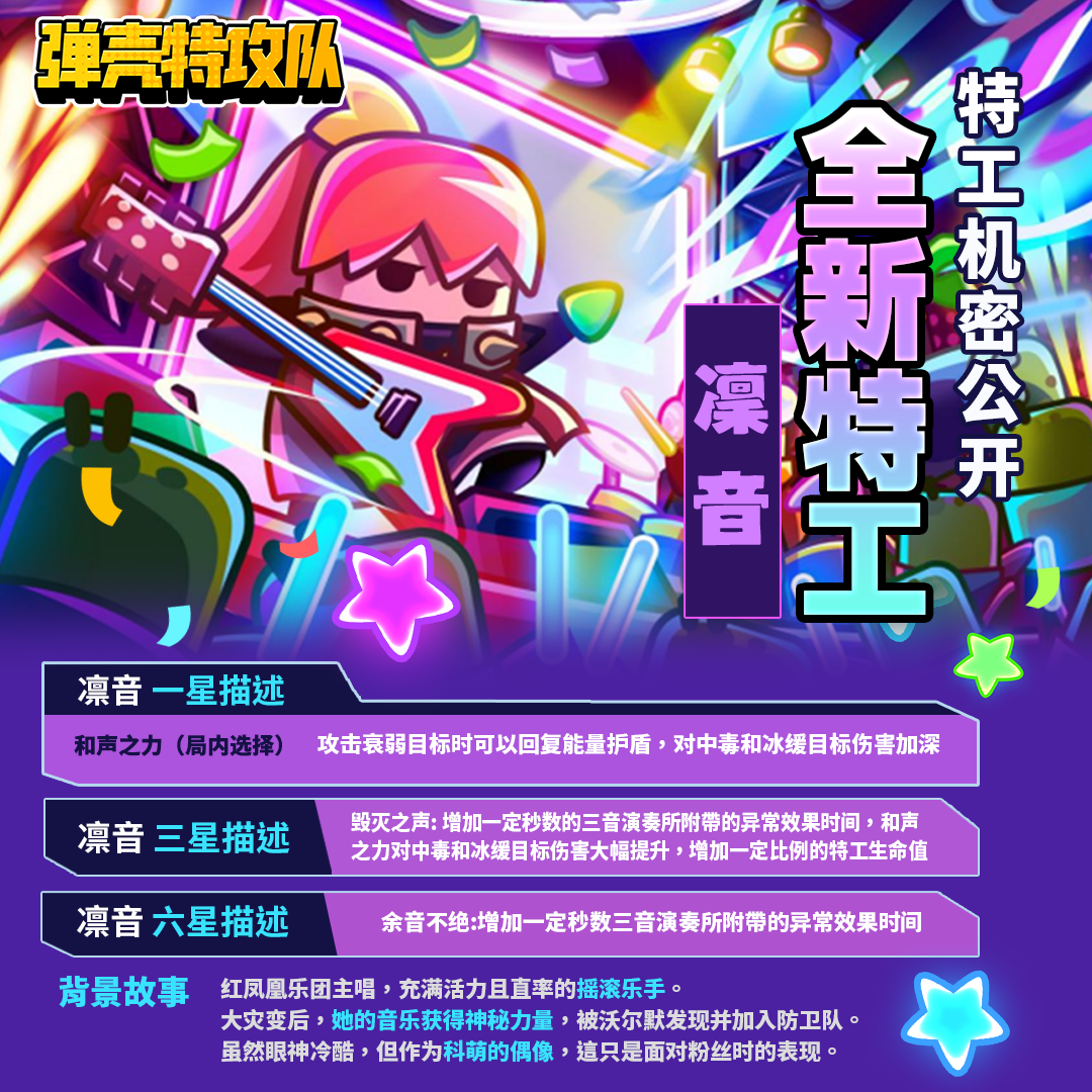 【已开奖】全新S级特工「摇滚少女」凛音登场，奏响夏日最强音