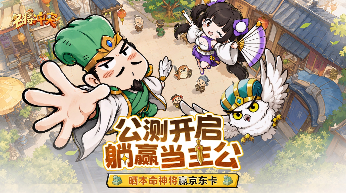【送京东卡】《名将冲突》爆笑三国放置首发开启！晒出本命神将赢百元京东卡