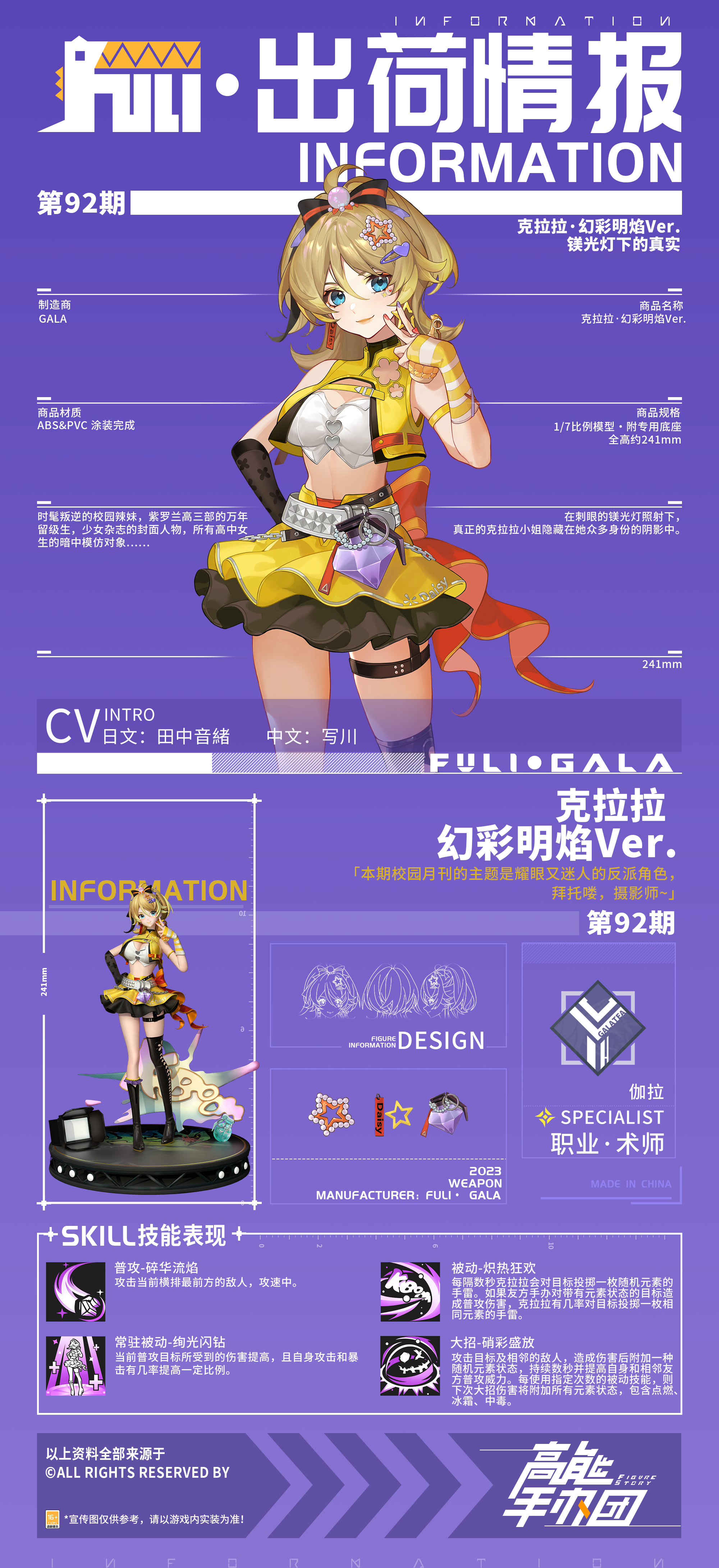 《高能手办团》“克拉拉·幻彩明焰Ver.”出荷情报公开！