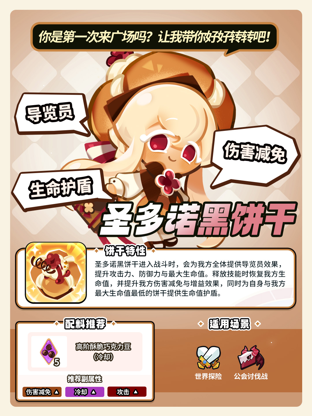 「我想让广场变得更完美！」圣多诺黑饼干 技能情报