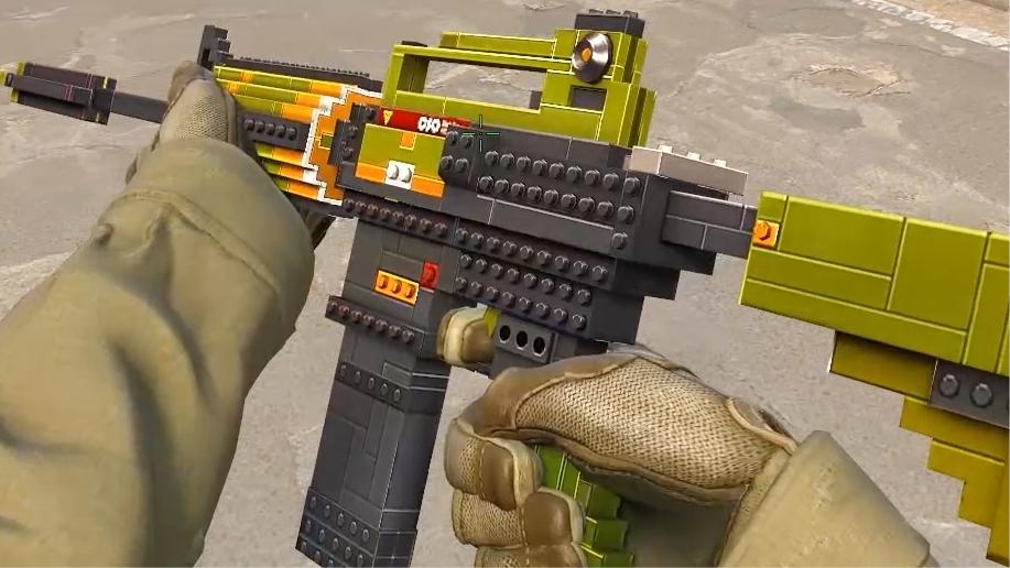 CSGO用积木拼了一把M4