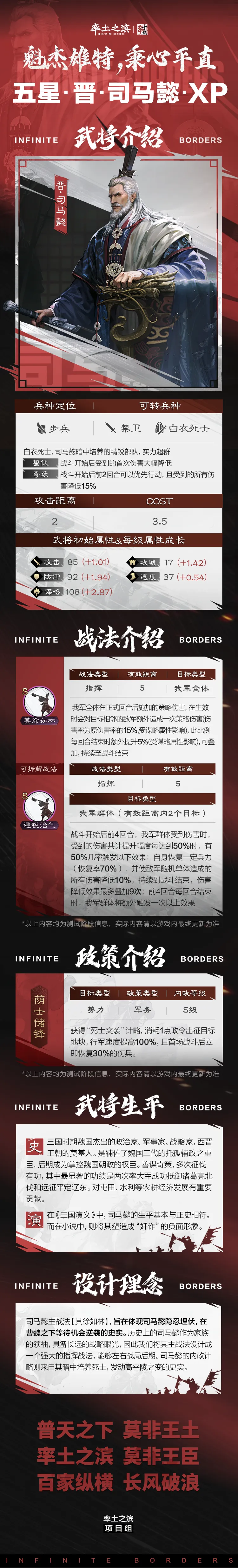 新武将介绍丨魁杰雄特，秉心平直——五星 · 晋 · 司马懿