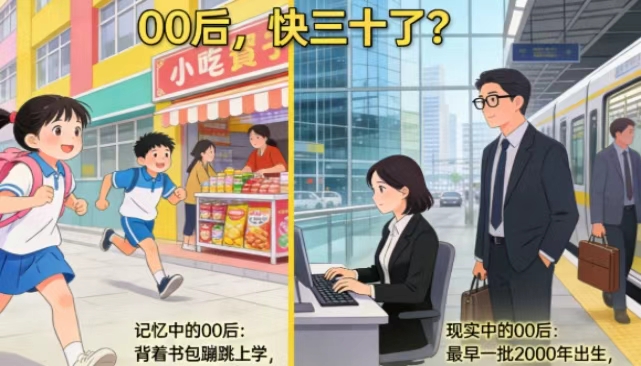 你还把00后当小孩他们已经快三十了