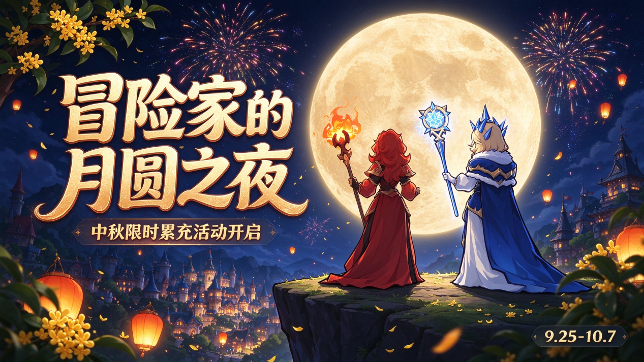 中秋限时累充活动开启｜丰厚豪礼等你来领（内含免费口令礼包！）