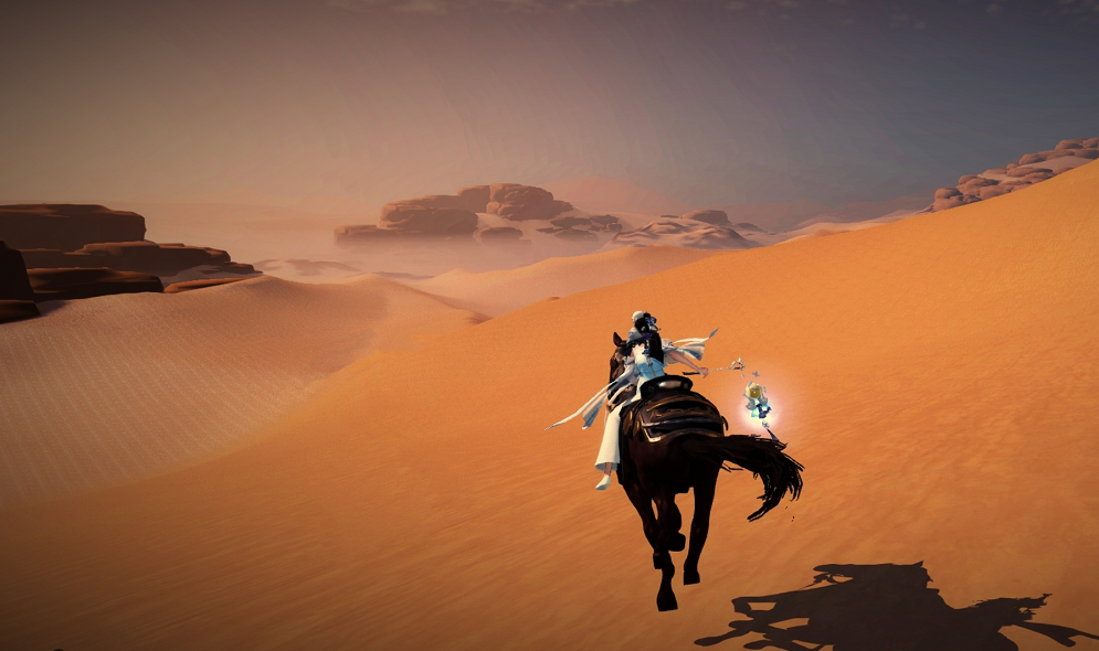 要是连npc都不知道找谁,那不如骑上自己的小黑马,去荒漠跑一圈.