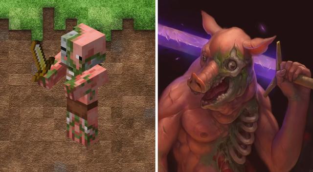 我的世界:mc里的"百万原画师",10张图片展现游戏的恐怖一面