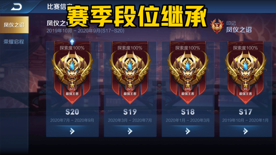 s21赛季段位继承表一览王者20星以下统统跌落钻石
