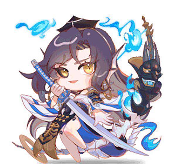 阴阳师ssr铃鹿御前觉醒前后q版形象公开 自组红蓝cp 从鹿变鱼