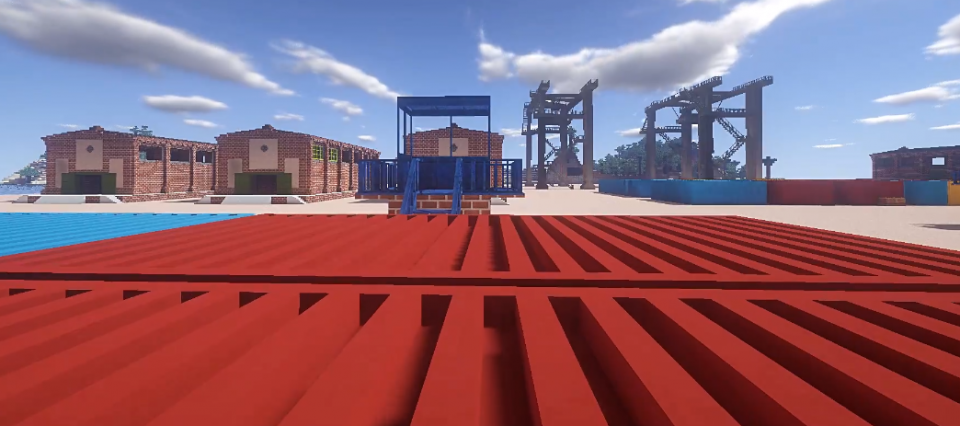 我的世界玩家还原绝地求生g港细节太强加上mod可在mc玩吃鸡