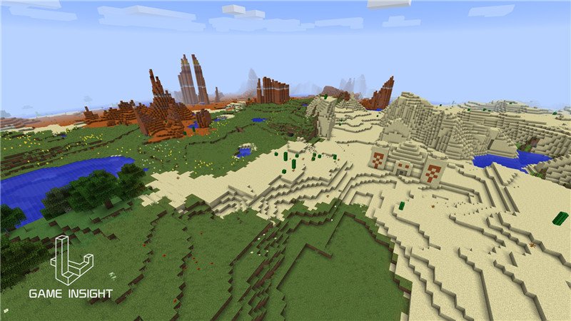 我的世界令人惊叹的种子两平方公里内覆盖了mc的61种地形